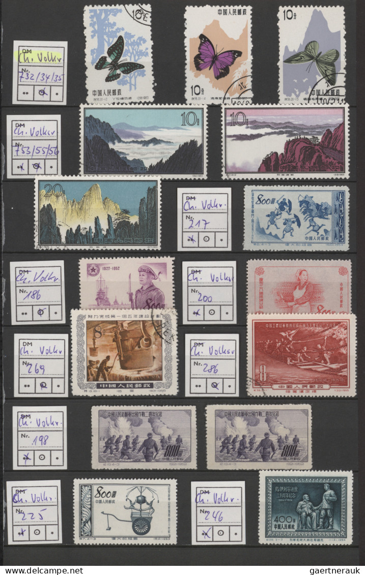 China: 1898/1988 (ca.), mint and used in stockbook and two arched folders, inc.