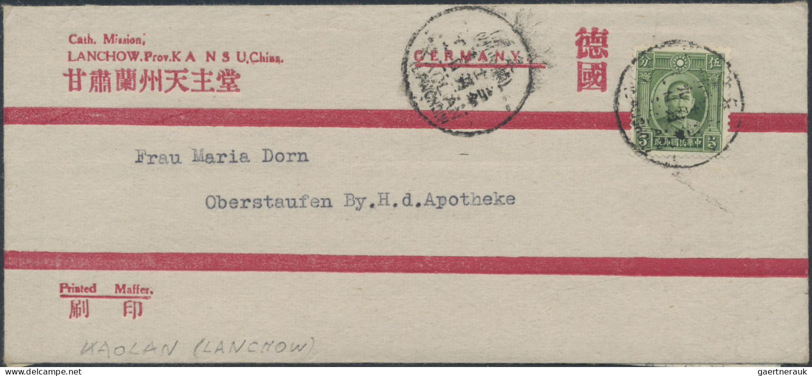 China: 1923/1948, covers (17) and cto/blanc FDC (3), including air mail, express
