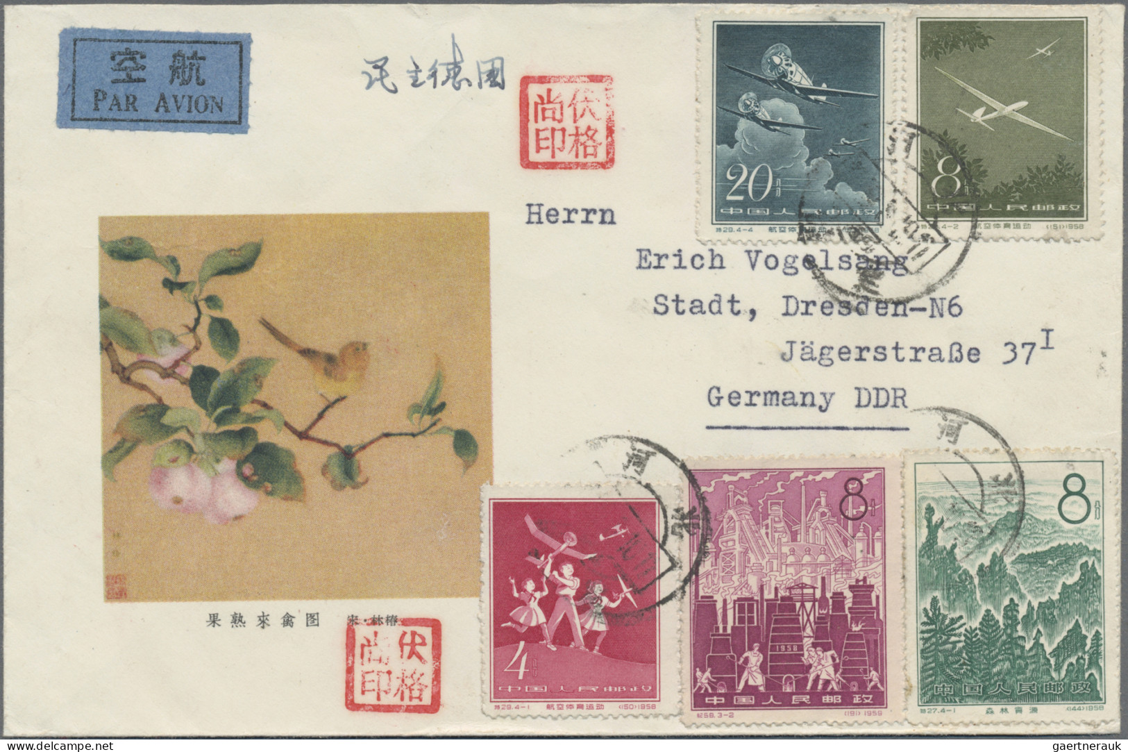 China: 1932/1980 (approx.), collection of 90 covers and postcards, mostly of the