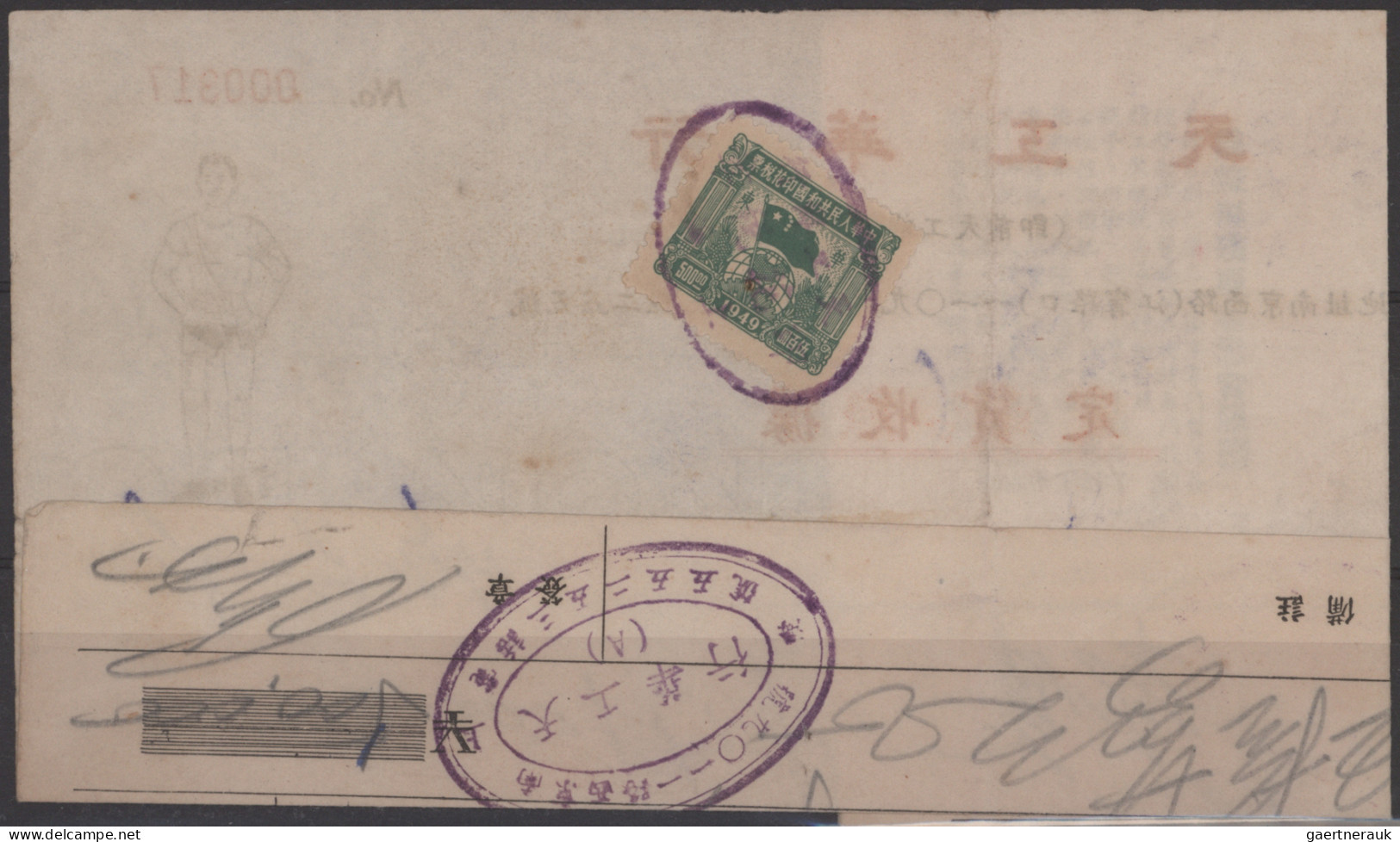 China: 1940/2000 (approx.), Collection On Stock Cards, Including Japanese Occupa - Cartas & Documentos