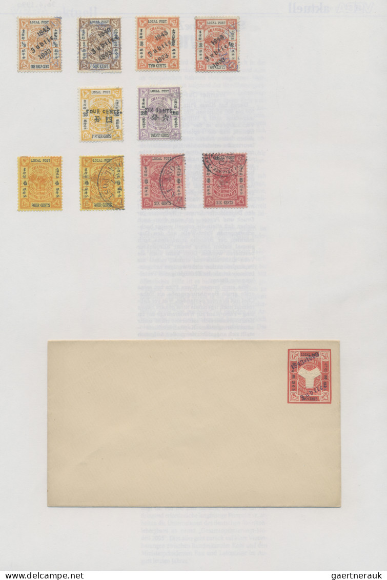 China - Local Post: 1878/1896, Amoy-Shanghai, Mint And Used On Pages Inc. Five S - Altri & Non Classificati