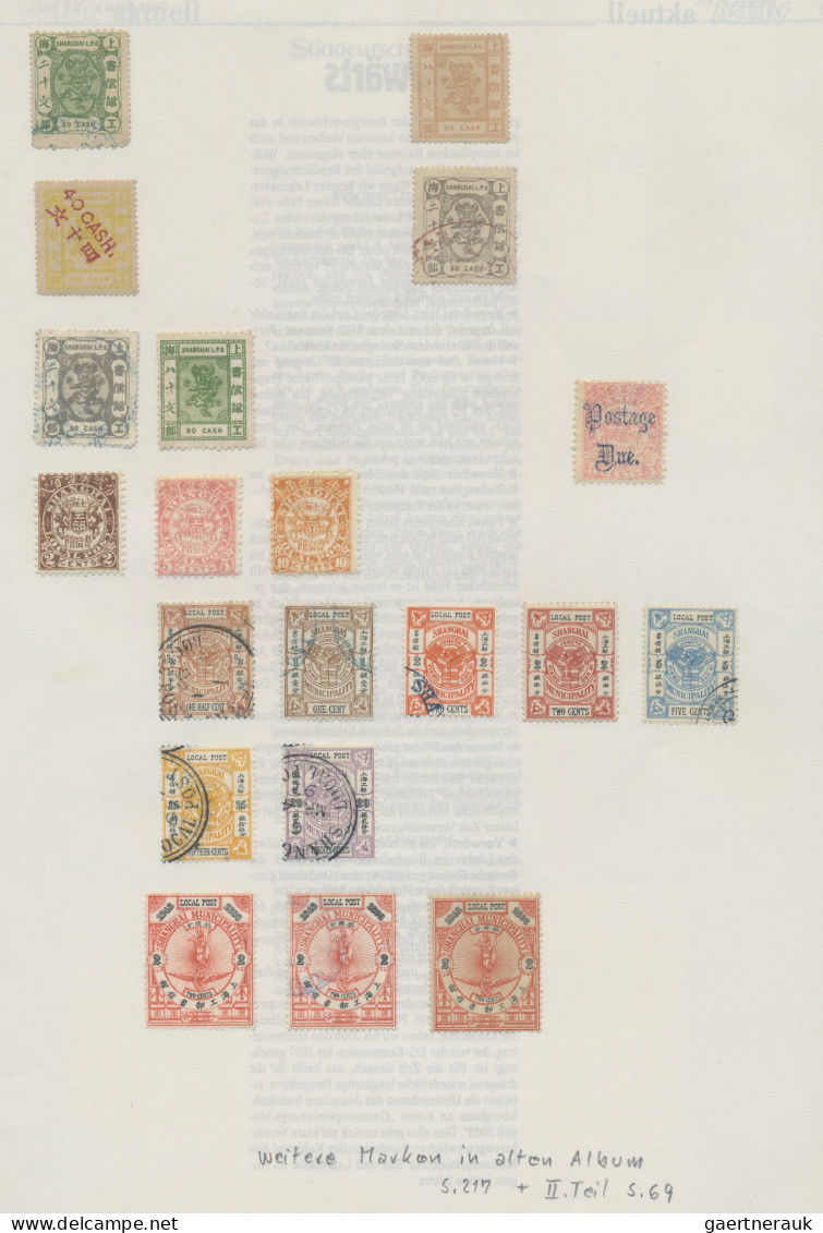 China - Local Post: 1878/1896, Amoy-Shanghai, mint and used on pages inc. five s
