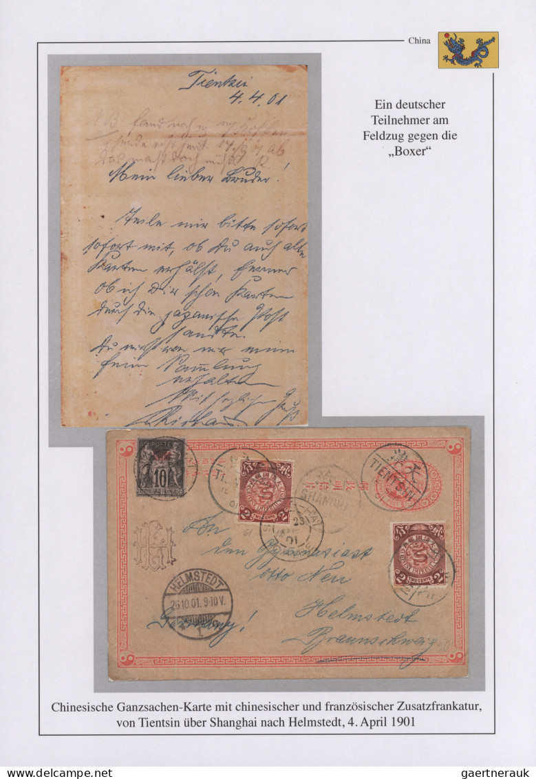 China - Postal Stationery: 1900/1912 (approx.), Group Of Four Items, Including S - Postales