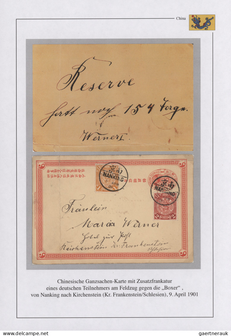 China - Postal Stationery: 1900/1912 (approx.), Group Of Four Items, Including S - Ansichtskarten