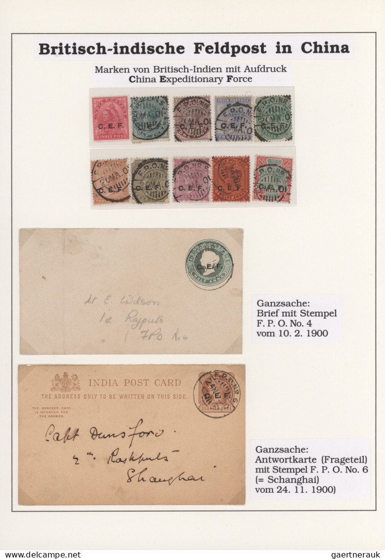 China - Foreign Offices: British India, Military Mail, 1900/1901, Group Of Stamp - Altri