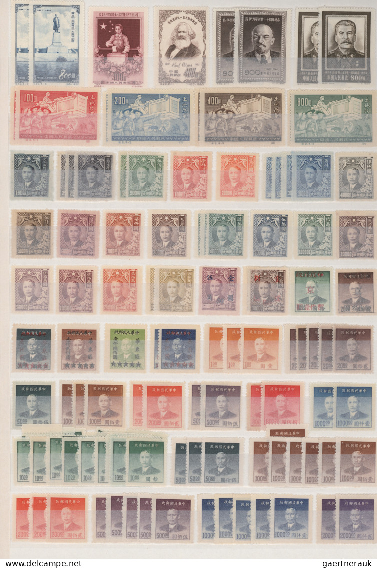 China (PRC): 1900/1990 (ca.), mint and used balance/collection on stockpages/alb