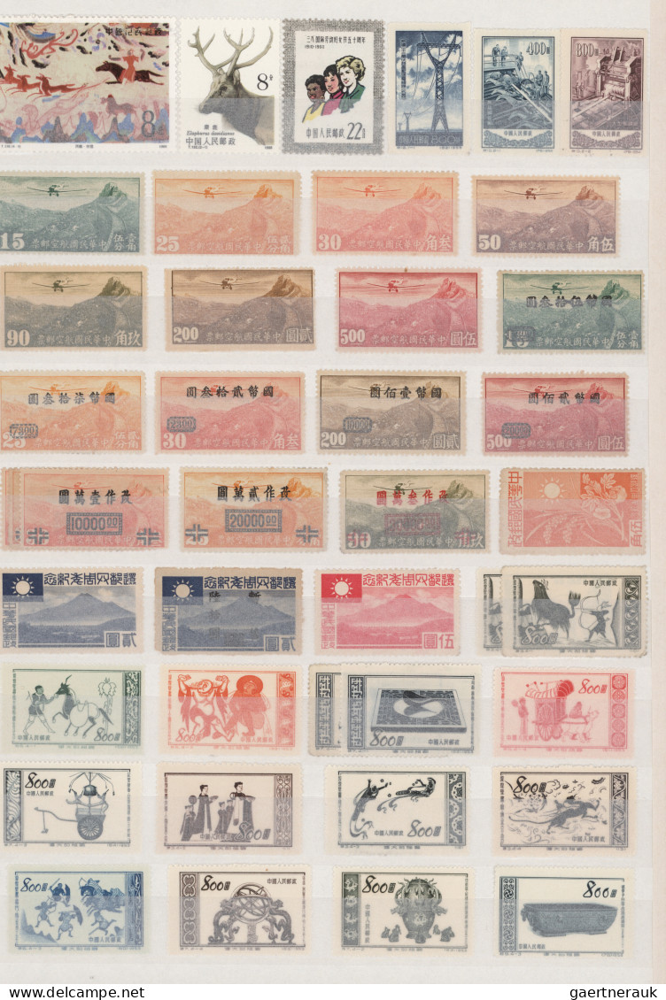 China (PRC): 1900/1990 (ca.), mint and used balance/collection on stockpages/alb