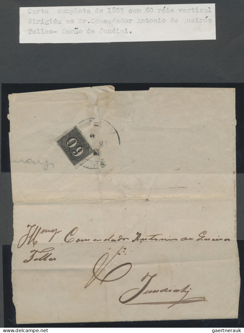 Cuba: 1854/1870, Three Letters To Spain: 1854 Stampless Havanna-Cadiz With Marki - Otros & Sin Clasificación