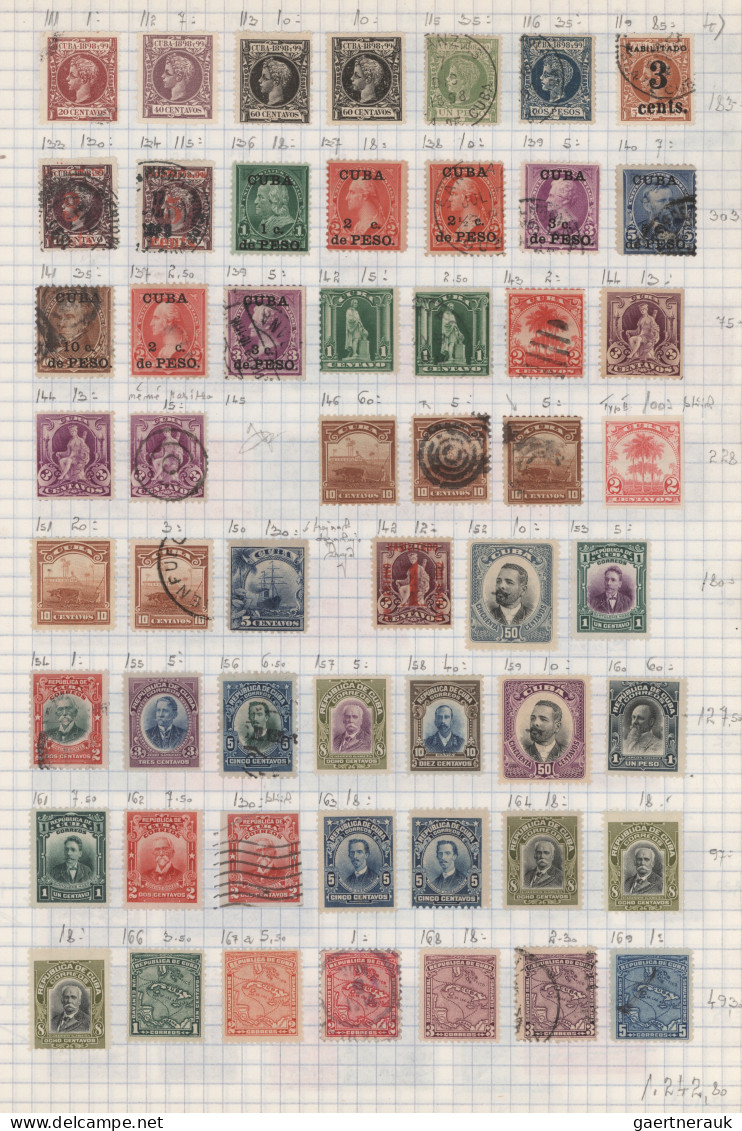 Cuba: 1873/1980 (ca.), Used And Unused Collection Arranged On Pages, From Good S - Other & Unclassified