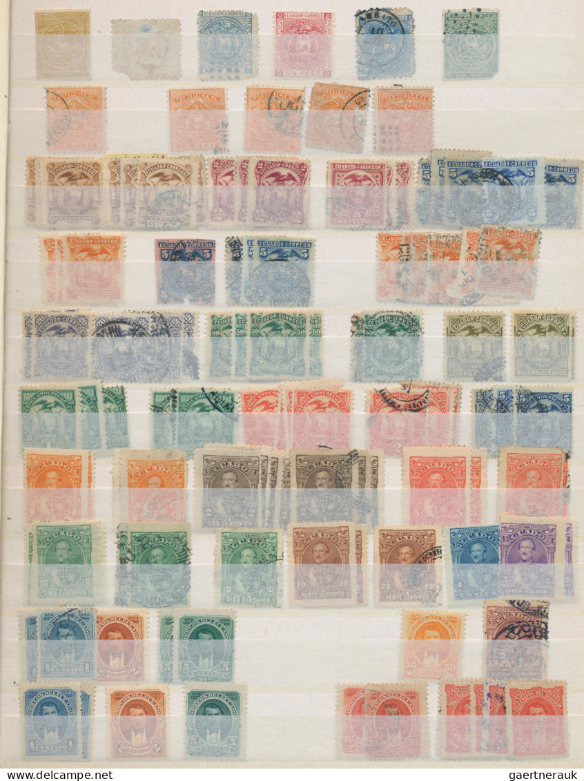 Ecuador: 1870/1965 (approx.), Collection In Stockbook, Including Early Issues, A - Ecuador