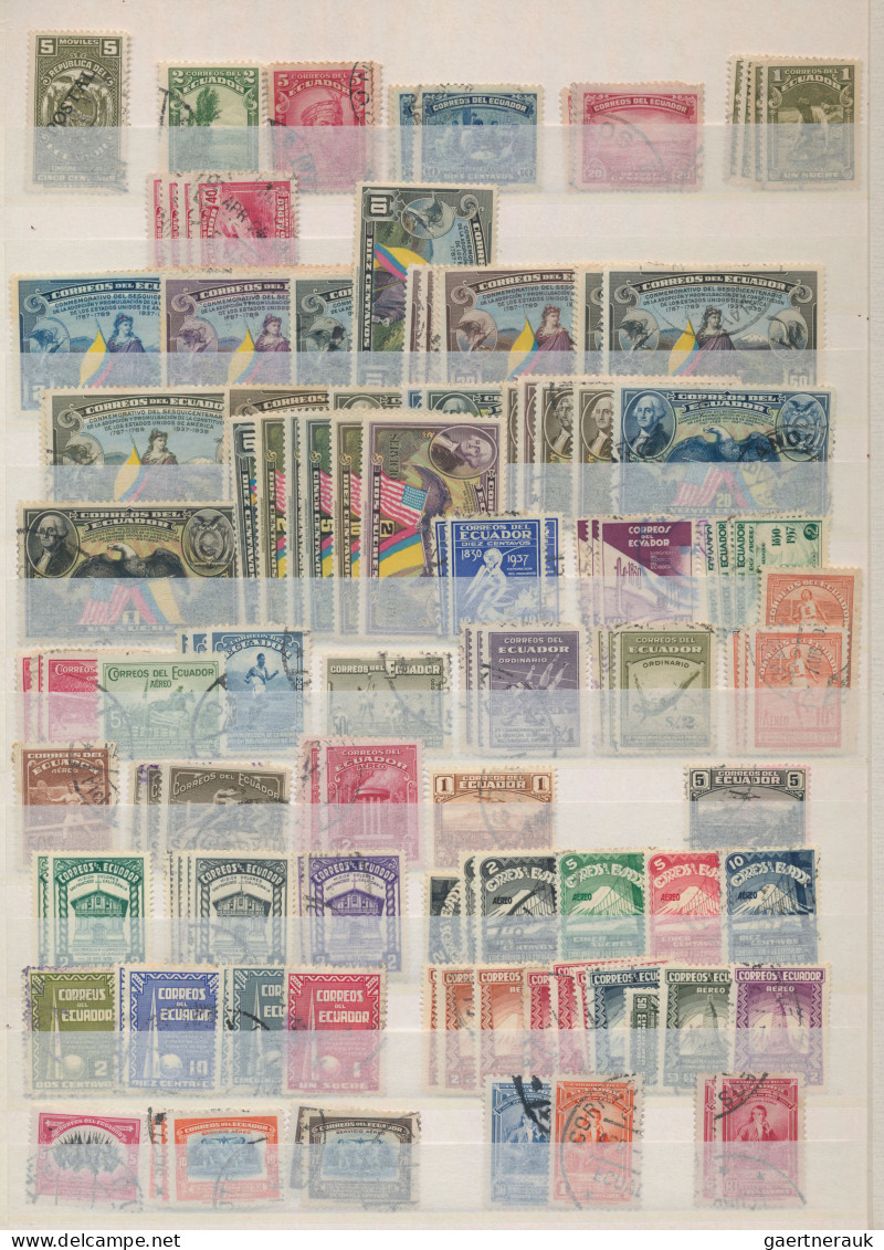 Ecuador: 1870/1965 (approx.), Collection In Stockbook, Including Early Issues, A - Ecuador