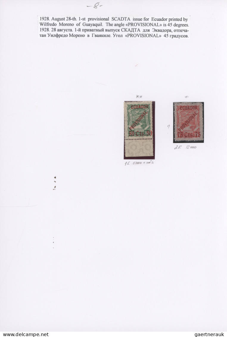 Ecuador: 1923/1980's "Air Mail Postage Stamps & Payment Of Correspondence XX Cen - Equateur