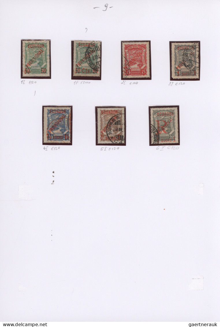 Ecuador: 1923/1980's "Air Mail Postage Stamps & Payment Of Correspondence XX Cen - Equateur