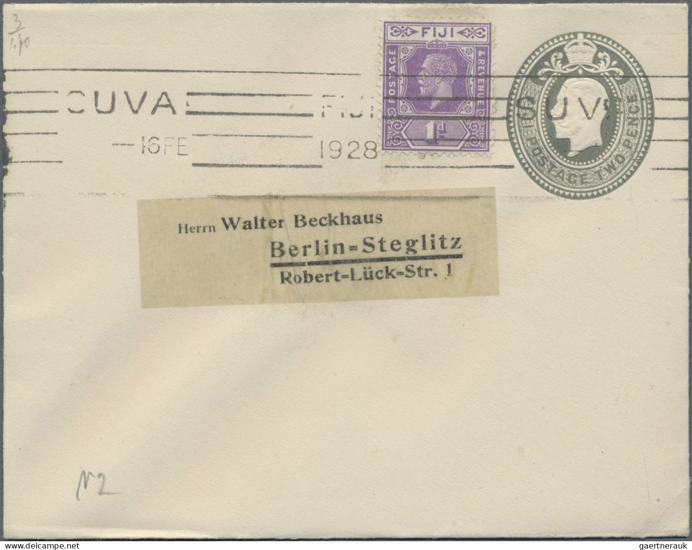 Fiji - Postal Stationery: 1884/1920 Seven Postal Stationery Items Including Four - Fidschi-Inseln (...-1970)