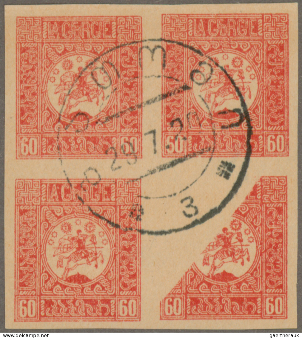 Georgia: 1919-modern: Collection With Mint And Used Stamps, Miniature And Souven - Georgien
