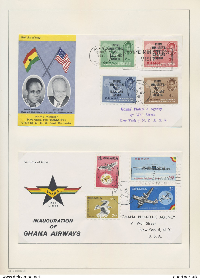 Ghana: 1957/1965, Sammlung Postfrischer/ungebrauchter Ausgaben Sowie Briefe/FDC - Ghana (1957-...)