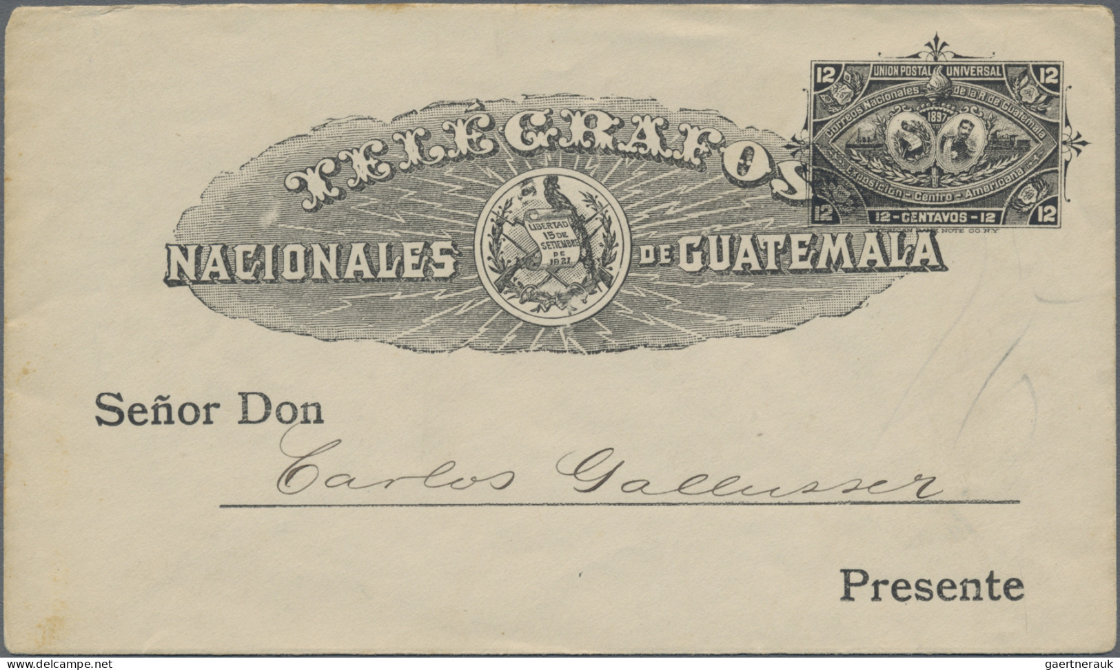 Guatemala - Postal Stationery: 1898, Telegraph&Telegrams Enevelopes, Lot Of Four - Guatemala