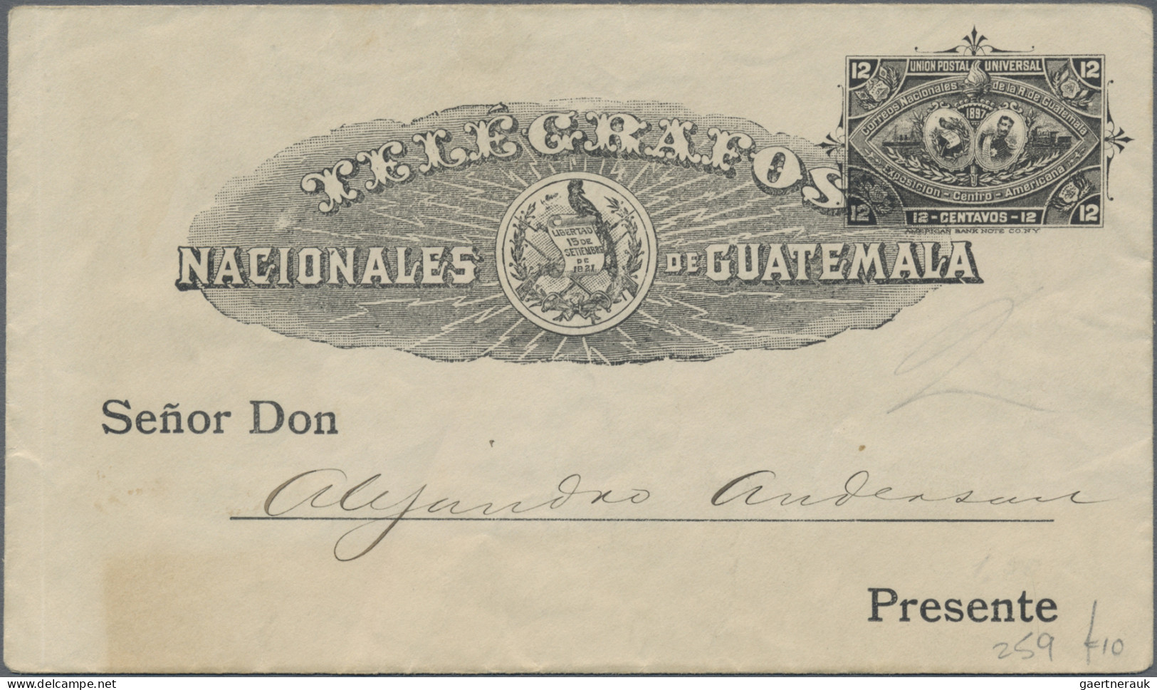 Guatemala - Postal Stationery: 1898, Telegraph&Telegrams Enevelopes, Lot Of Four - Guatemala