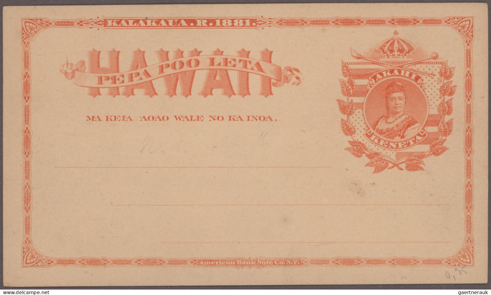 Hawaii: 1860/1900 (ca.), Balance Of Apprx. 35 Stamps And Five Entires, Varied Co - Hawaii