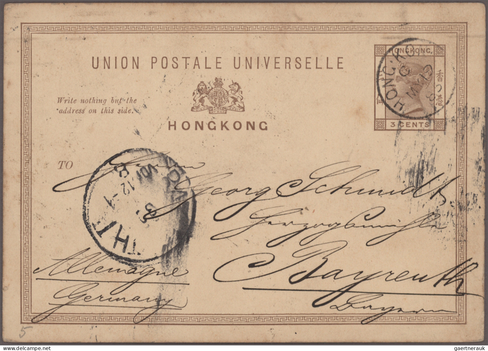 Hong Kong: 1863/1931, definitives QV-KGV, mostly used on stockcards and in stock