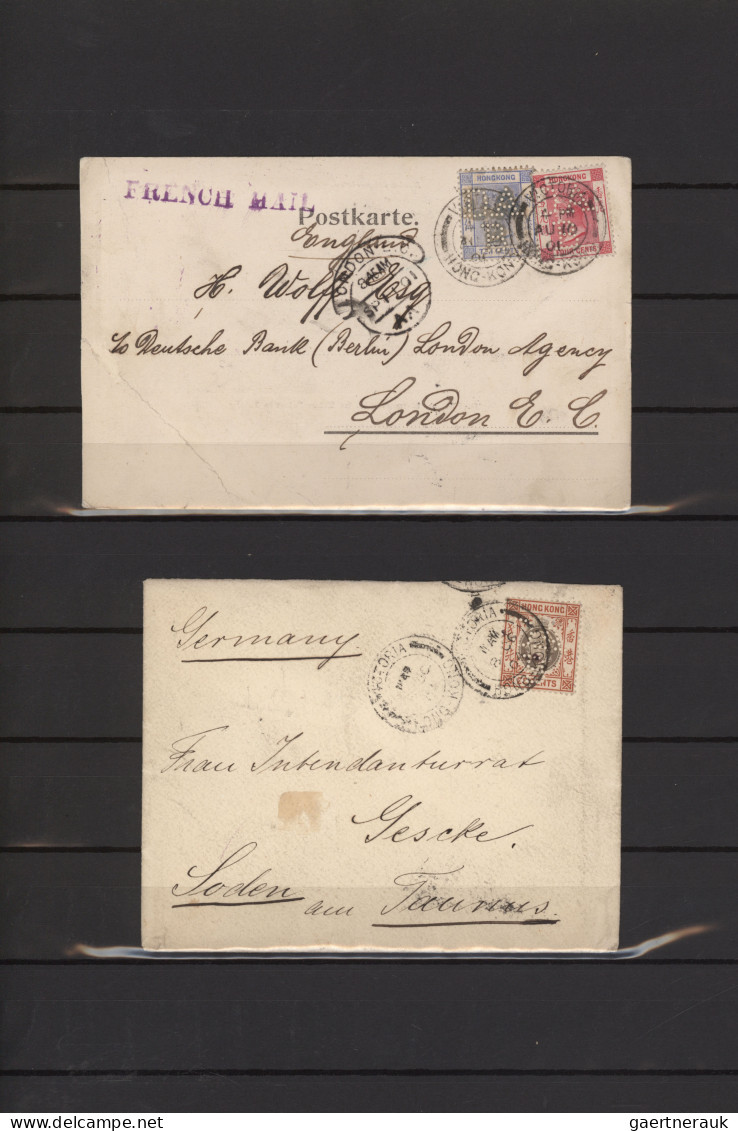 Hong Kong: 1880/2002 (approx.), specialised collection of perfins and company ch