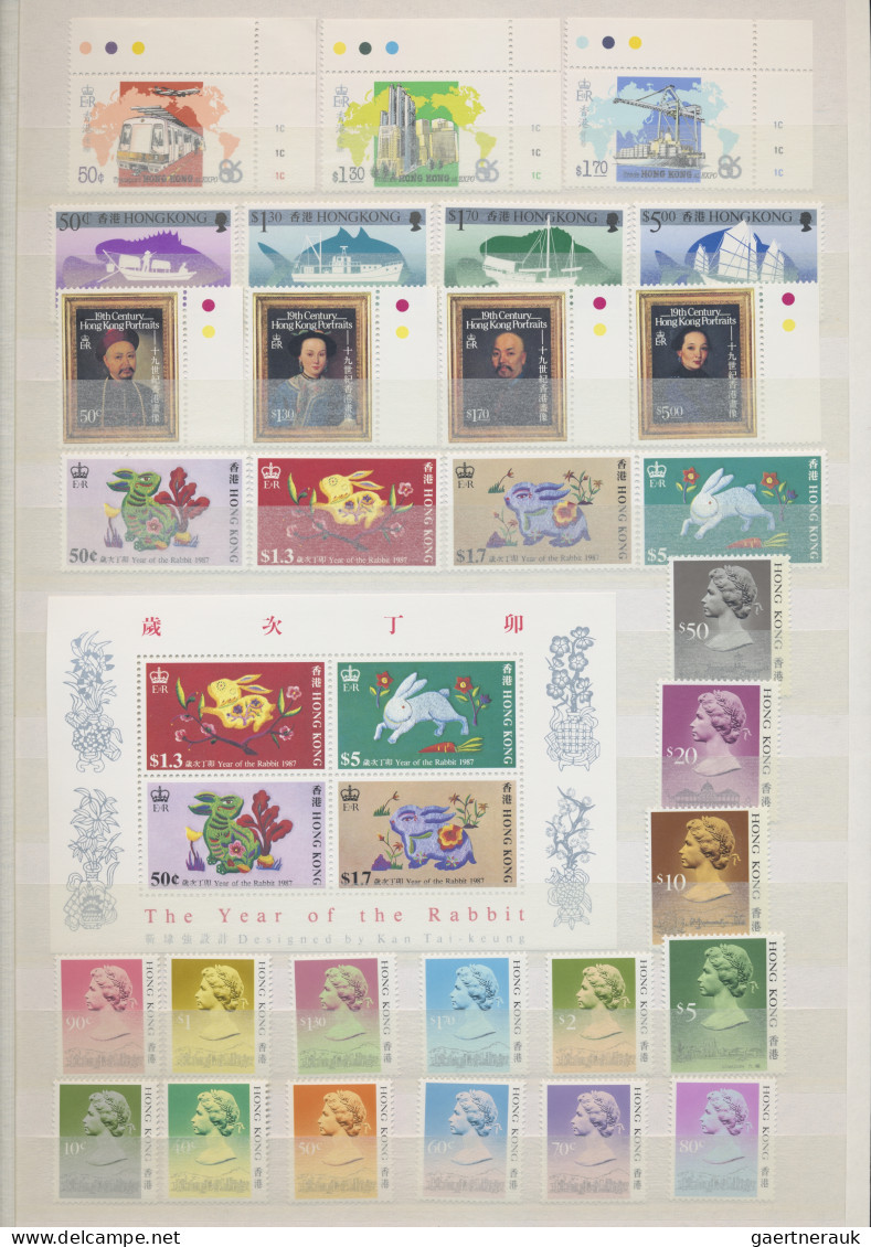 Hong Kong: 1946/2002, Mint Never Hinged MNH Collection With Definitives From QEI - Autres & Non Classés