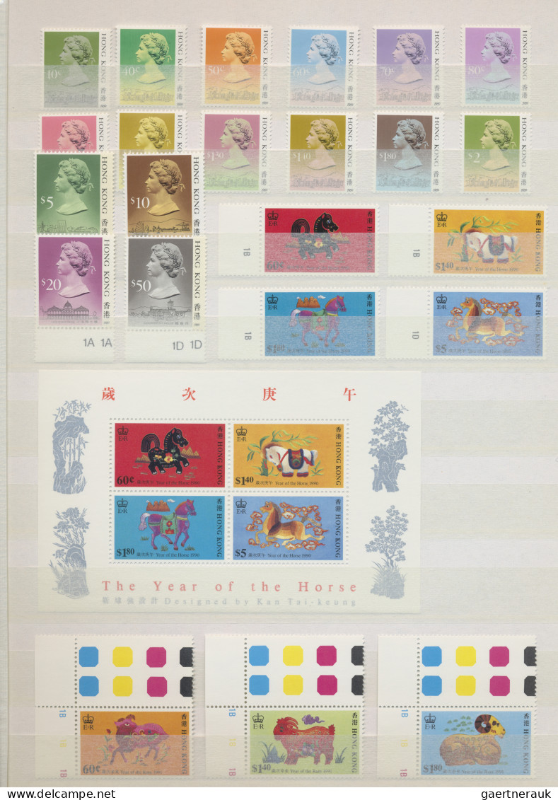 Hong Kong: 1946/2002, mint never hinged MNH collection with definitives from QEI