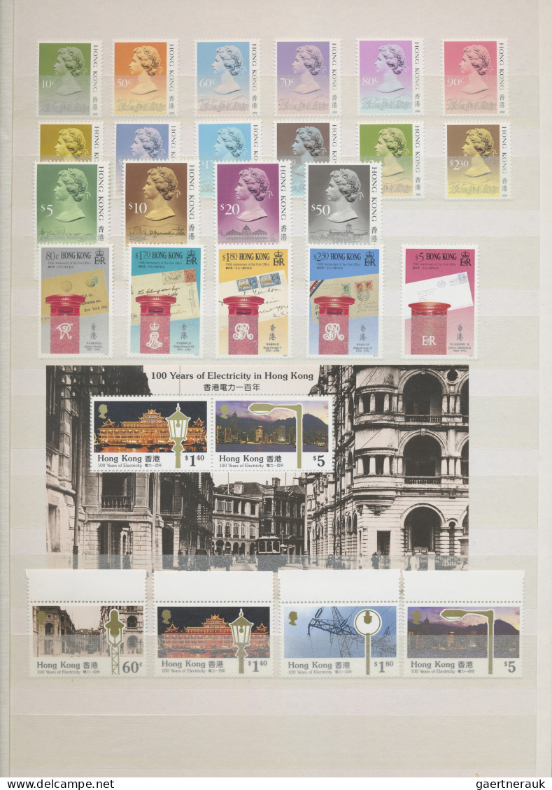 Hong Kong: 1946/2002, mint never hinged MNH collection with definitives from QEI