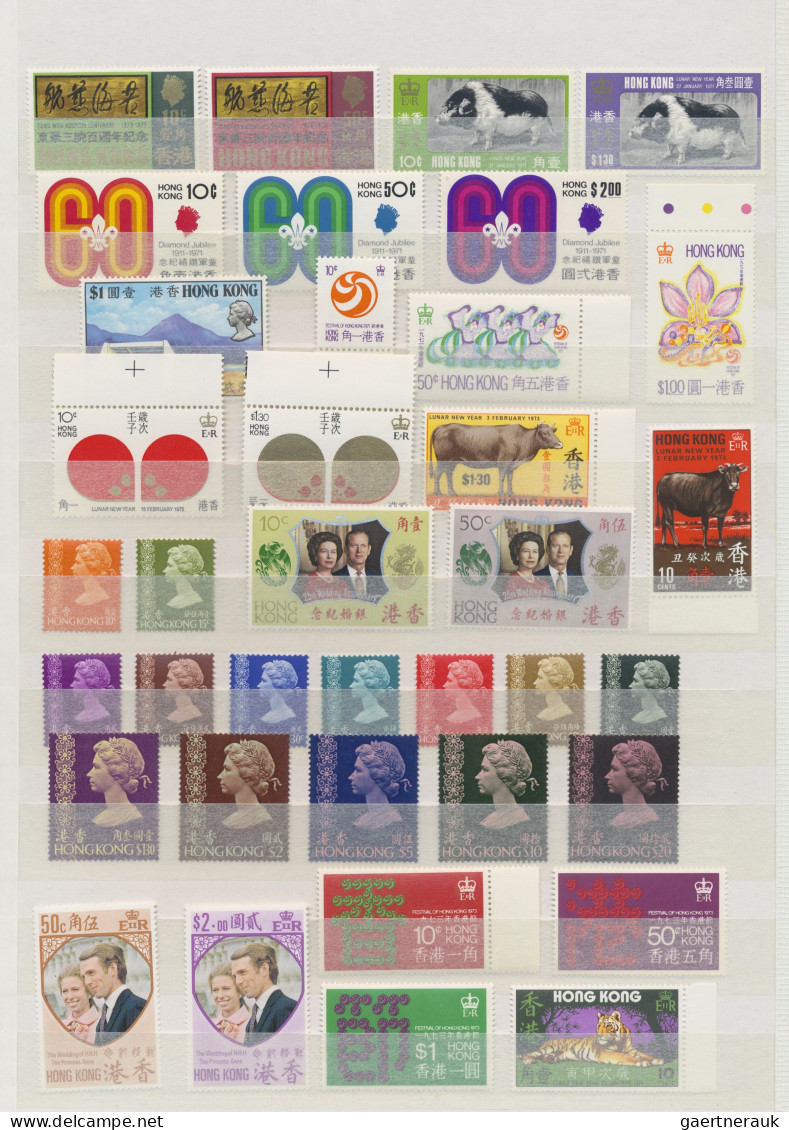 Hong Kong: 1946/2002, mint never hinged MNH collection with definitives from QEI