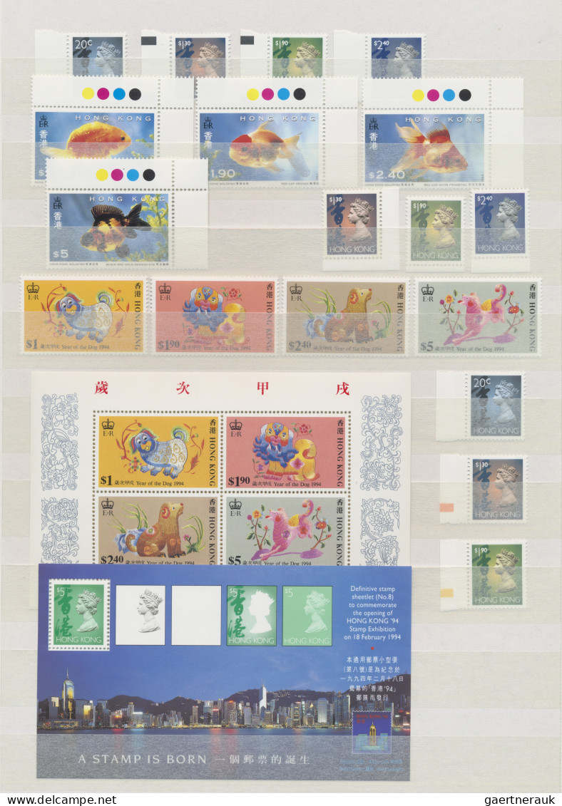 Hong Kong: 1946/2002, mint never hinged MNH collection with definitives from QEI