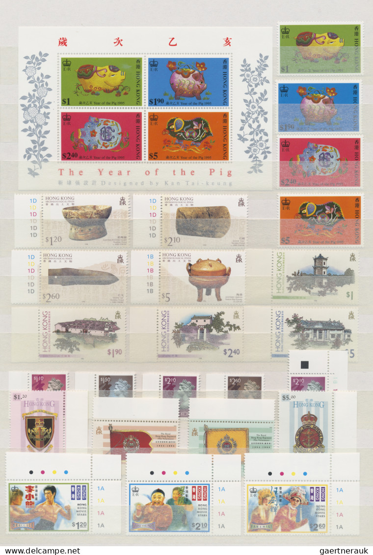 Hong Kong: 1946/2002, mint never hinged MNH collection with definitives from QEI