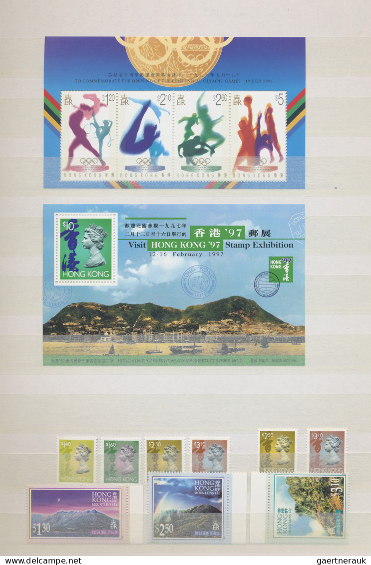 Hong Kong: 1946/2002, mint never hinged MNH collection with definitives from QEI