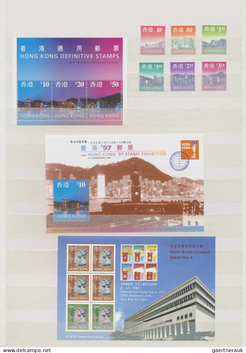 Hong Kong: 1946/2002, mint never hinged MNH collection with definitives from QEI