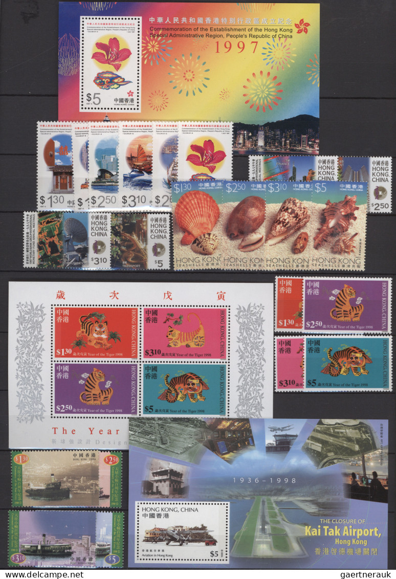 Hong Kong: 1997/2002, Collection In Stockbook, Mostly Commemorative Issues And W - Other & Unclassified