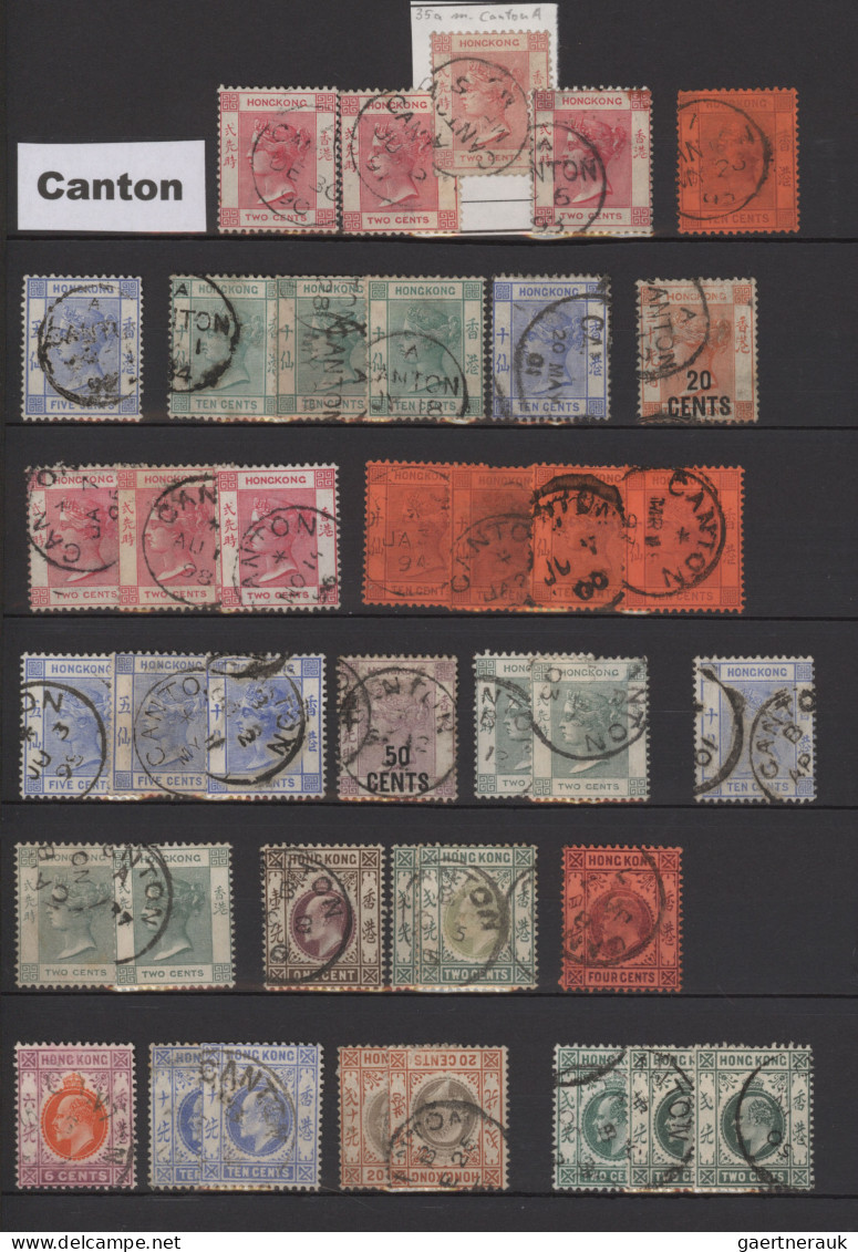 Hongkong - Treaty Ports: 1880/1922 (approx.), Collection Of More Than 250 Stamps - Otros & Sin Clasificación