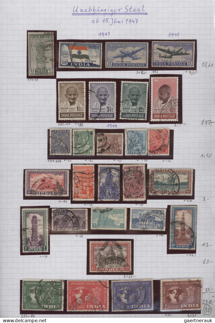 India: 1854/1975 (ca.), India+Pakistan, Used And Mint Collection/balance On Albu - 1854 East India Company Administration