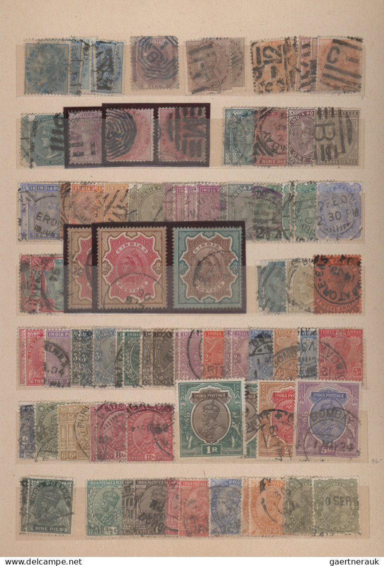 India: 1860/1960's Ca.: Mint And Used Stamps From India (most Of Them), Thailand - 1882-1901 Keizerrijk