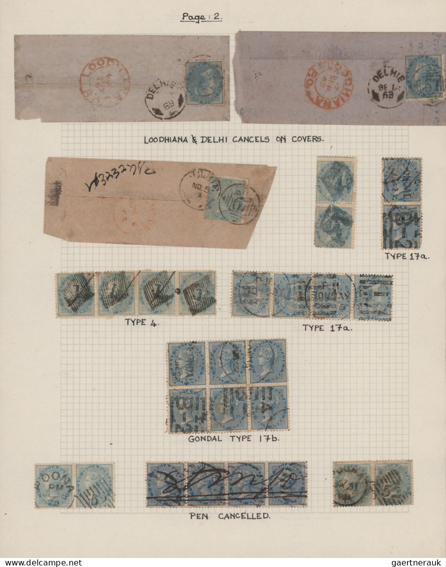 India - Post Marks: 1850/1870's Ca.- "Early Indian Cancellations": Collection Of - Sonstige & Ohne Zuordnung