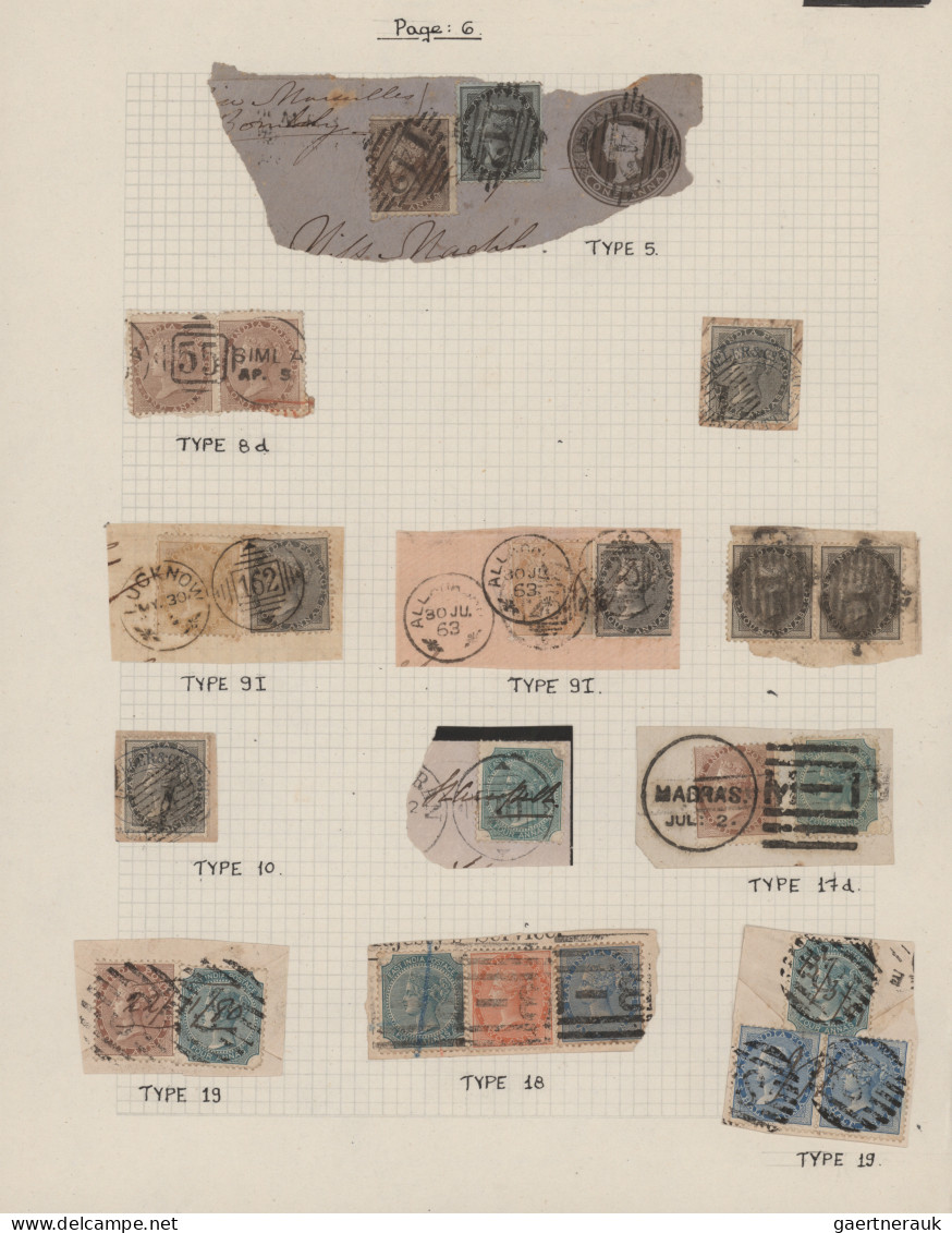 India - Post Marks: 1850/1870's Ca.- "Early Indian Cancellations": Collection Of - Autres & Non Classés