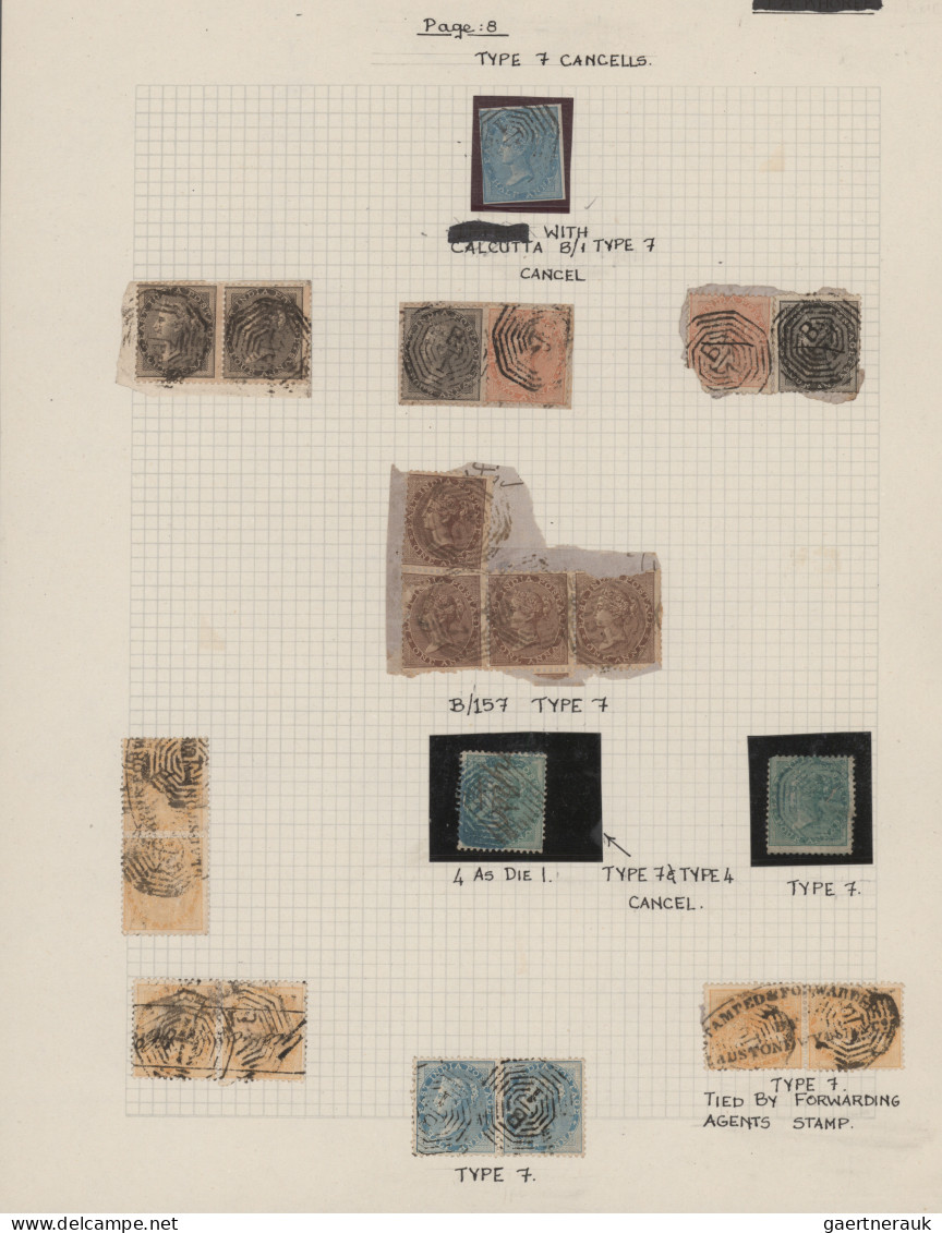 India - Post Marks: 1850/1870's Ca.- "Early Indian Cancellations": Collection Of - Altri & Non Classificati