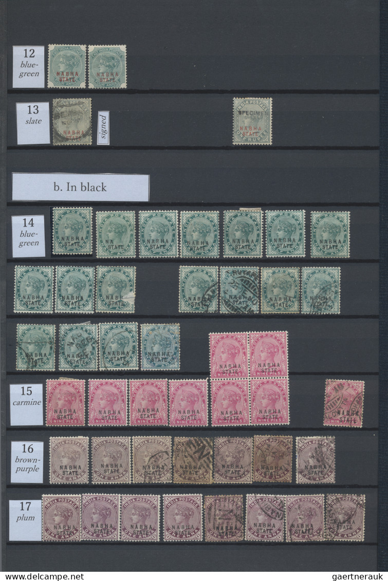 Nabha: 1885/1945 Mint And Used Collection Of More Than 800 Stamps Including Bett - Nabha