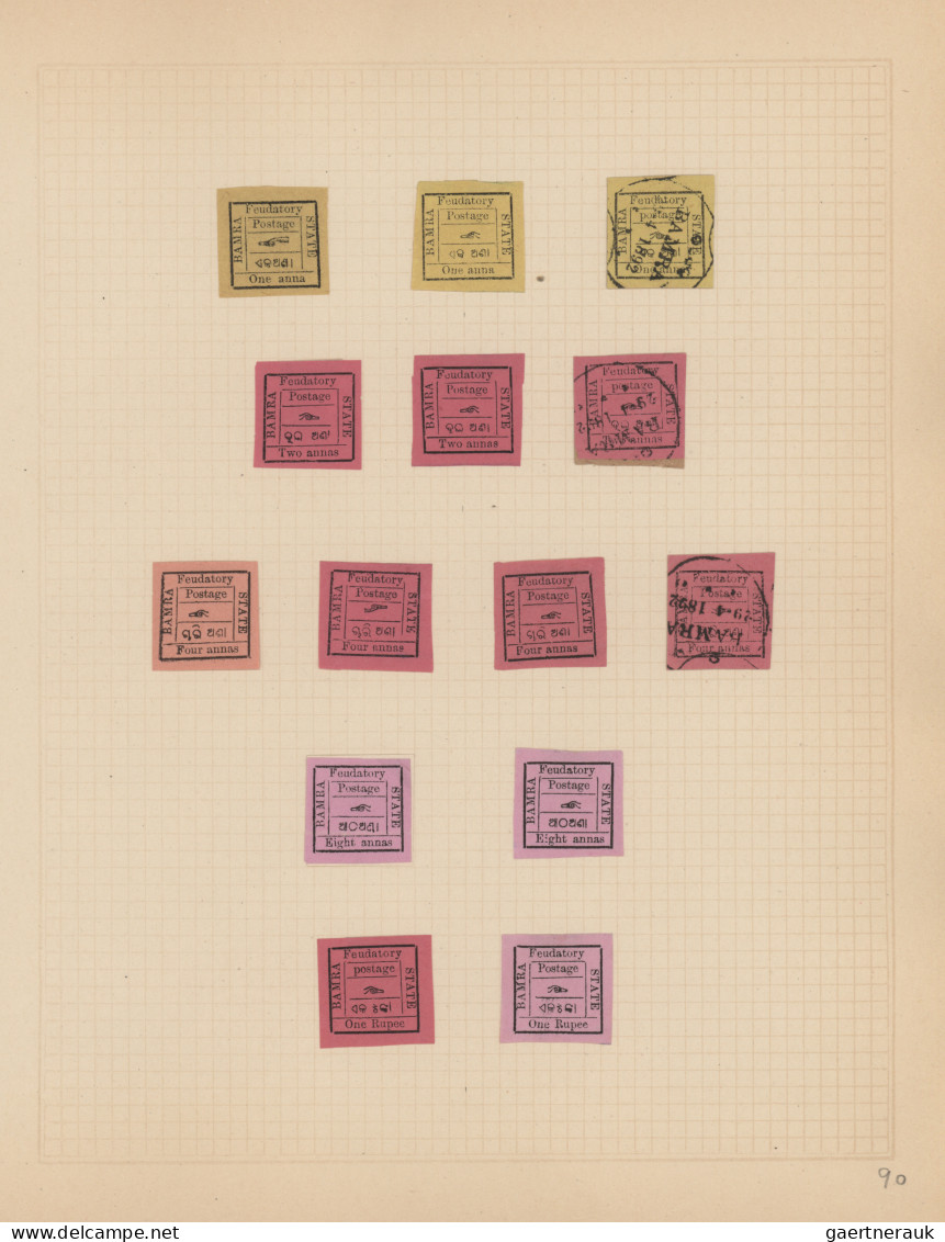 India - Feudal States: 1860/1940's Ca.: Collection Of More Than 460 Stamps And T - Altri & Non Classificati