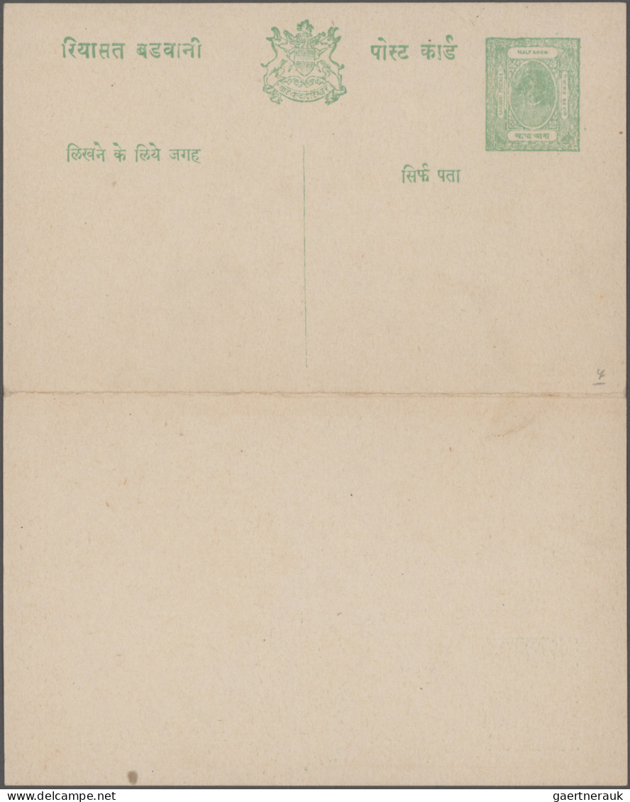 India - Feudal States: 1877/1950 "Postal Stationery Of The Feudatory States": Sp - Autres & Non Classés