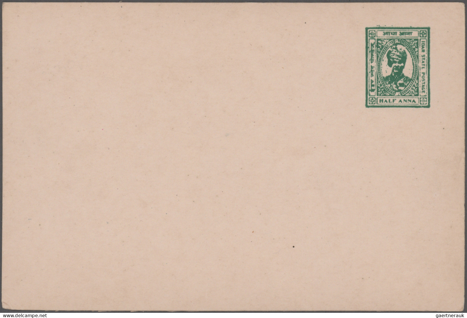 India - Feudal States: 1877/1950 "Postal Stationery Of The Feudatory States": Sp - Andere & Zonder Classificatie