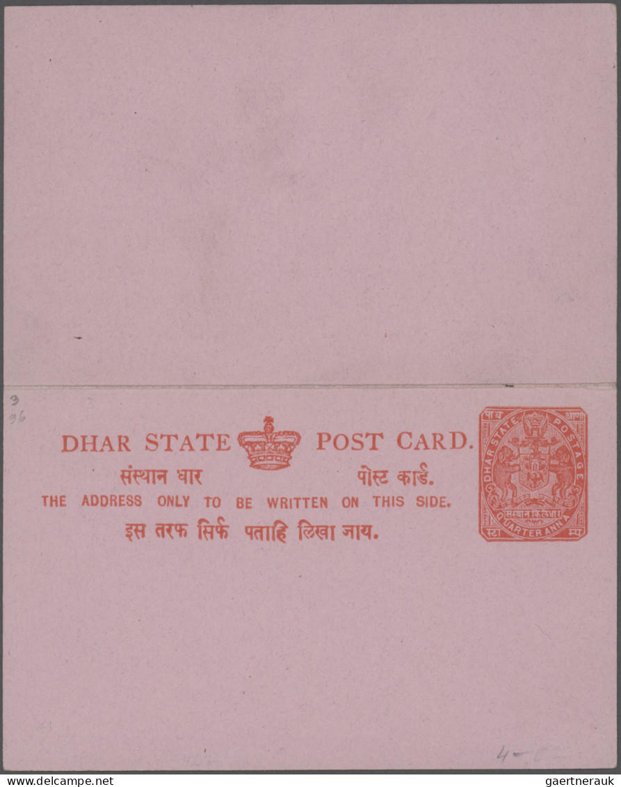 India - Feudal States: 1877/1950 "Postal Stationery of the Feudatory States": Sp