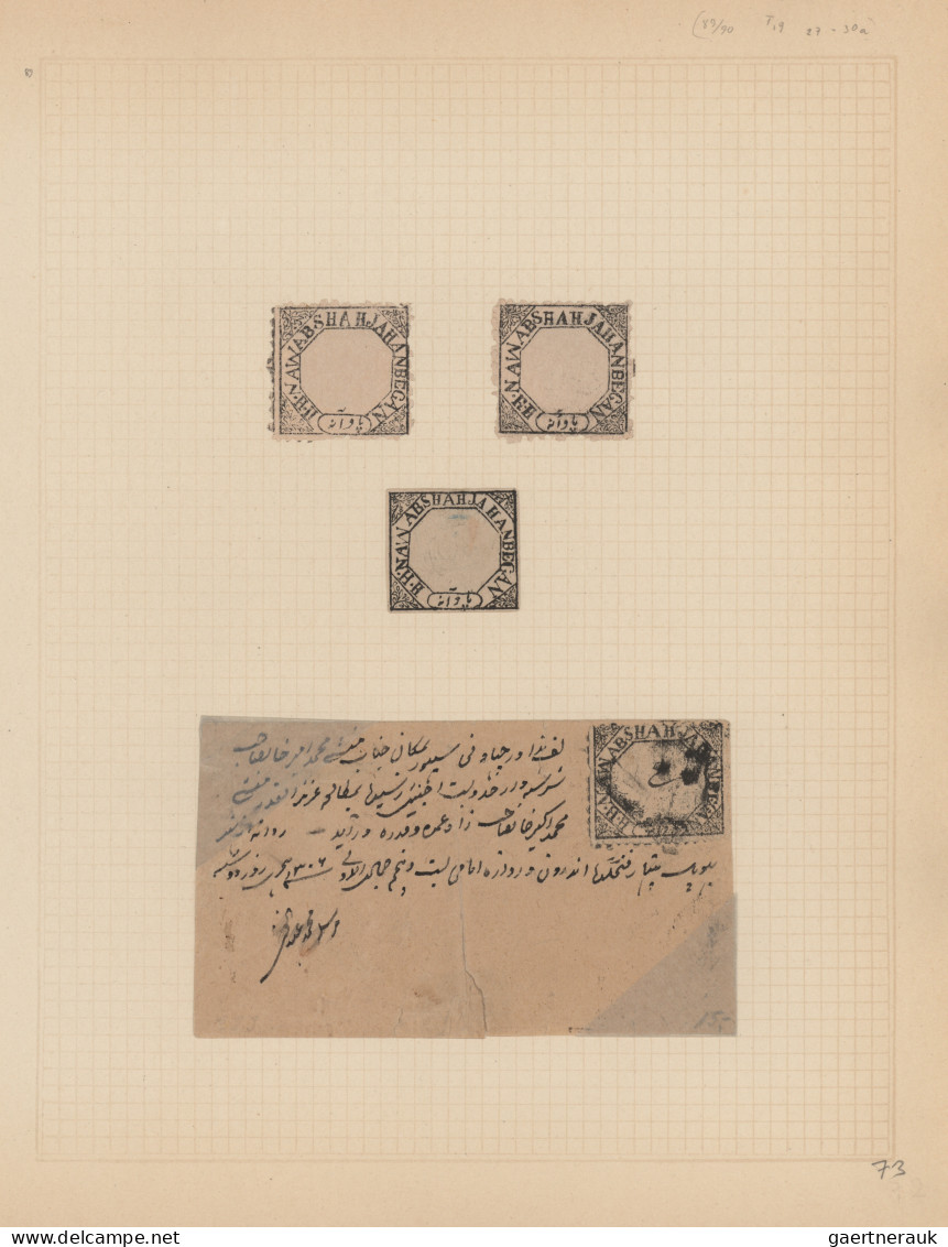 Bhopal: 1878/1908 Ca.: Collection Of About 100 Stamps, Unused And Used, Plus Six - Bhopal