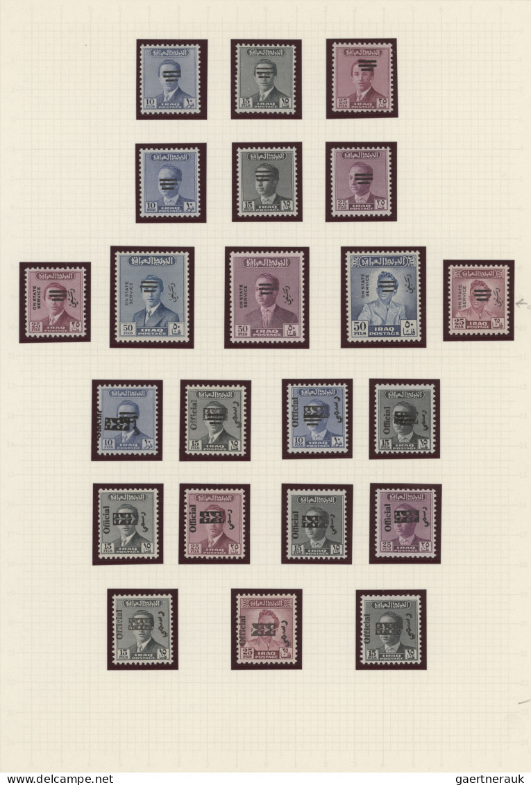 Iraq: 1919/1994: Mint collection on printed hingeless pages in a binder, near to