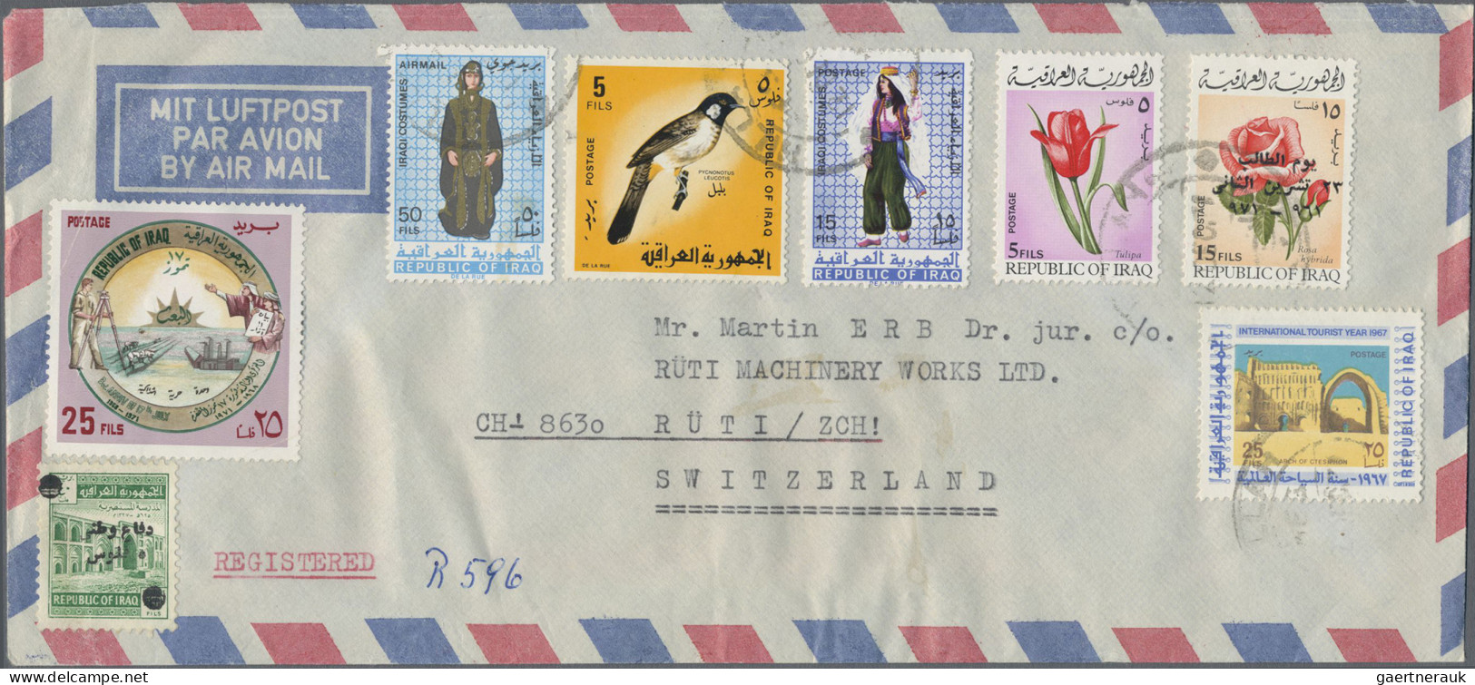 Iraq: 1960/1995, Assortment Of Eleven Covers To Destinations Abroad, Incl. Chari - Irak