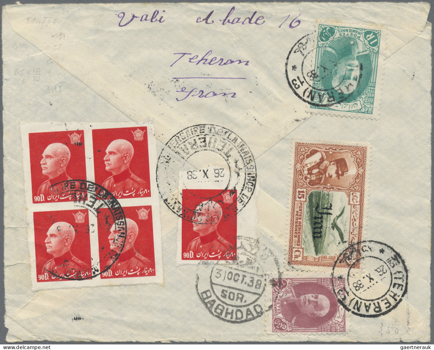 Iran: 1890/1950 (ca.), Lot Of 16 Covers/cards/few Fronts, Slightly Mixed Conditi - Irán