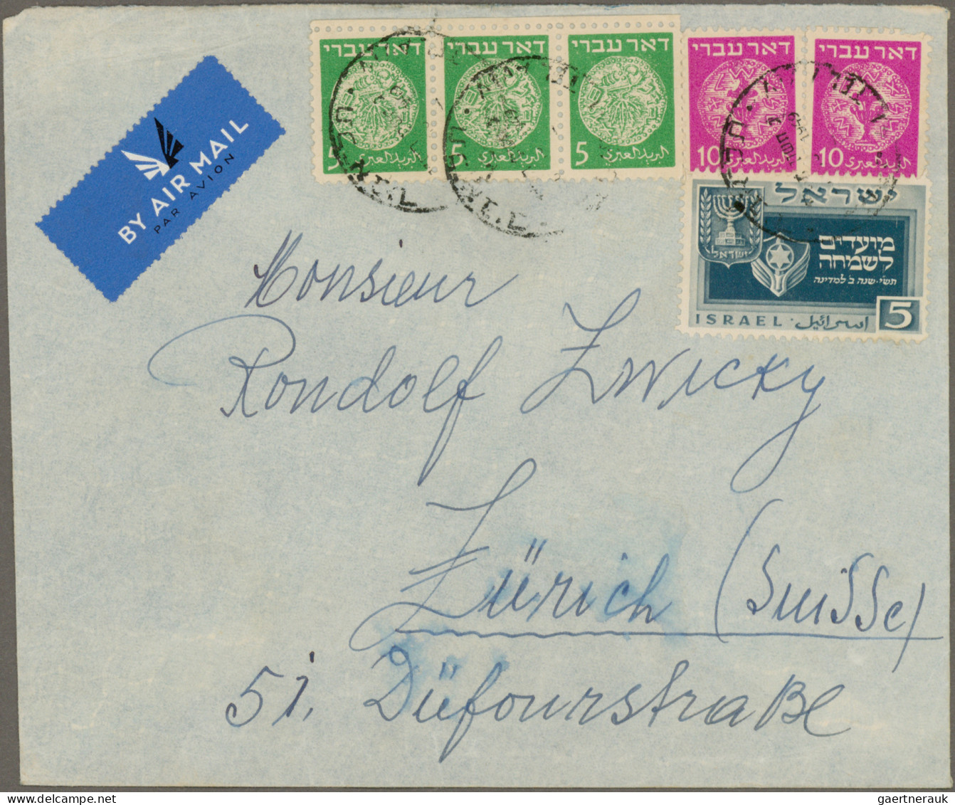 Israel: 1948/1965, Holding Of Apprx. 280 Entires With Commercial Mail And Philat - Lettres & Documents